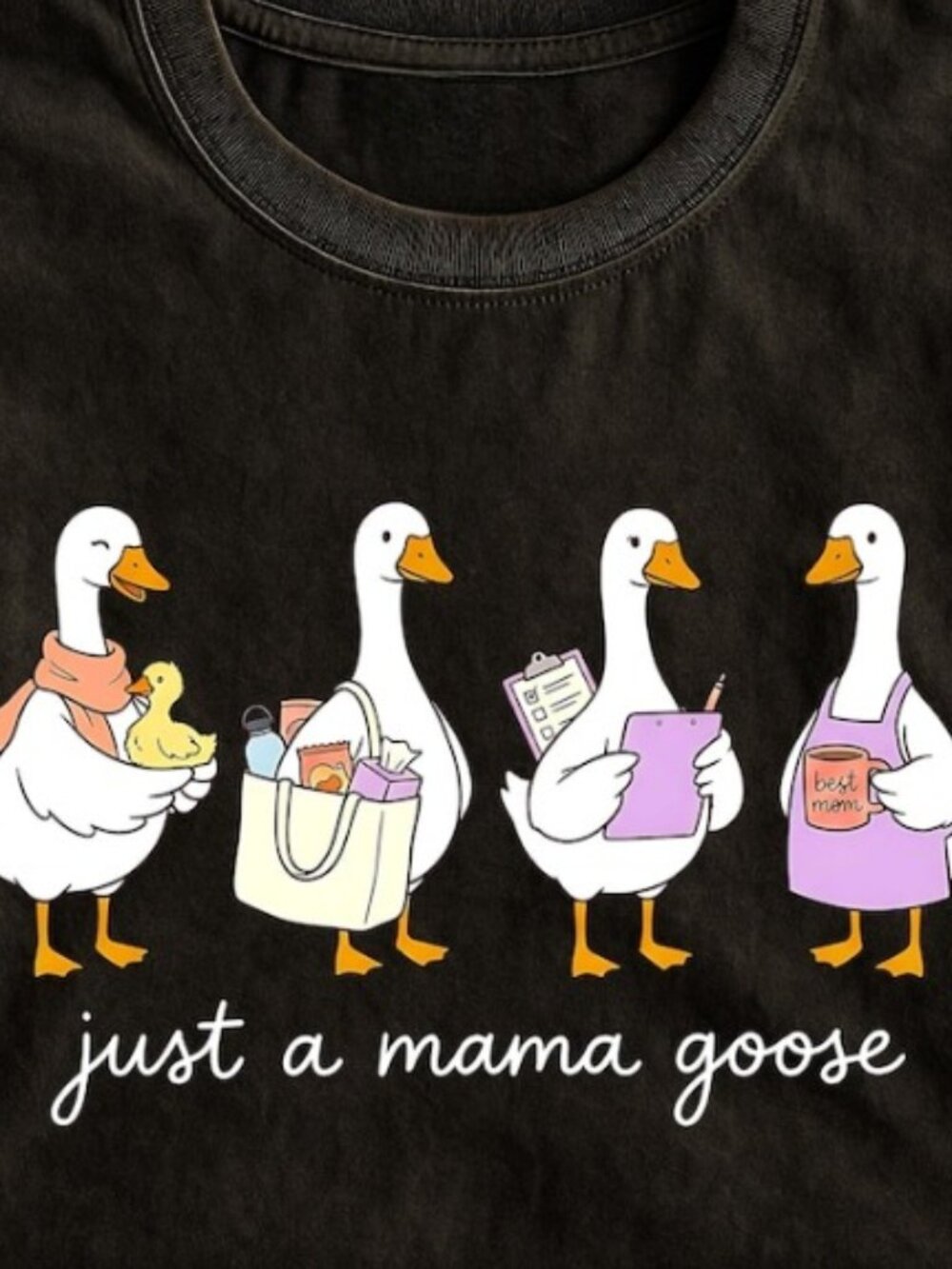 Mama Goose Shirt, Funny Mom Life Tee, Cute Mother’s Day Gift - Picture 2 of 4